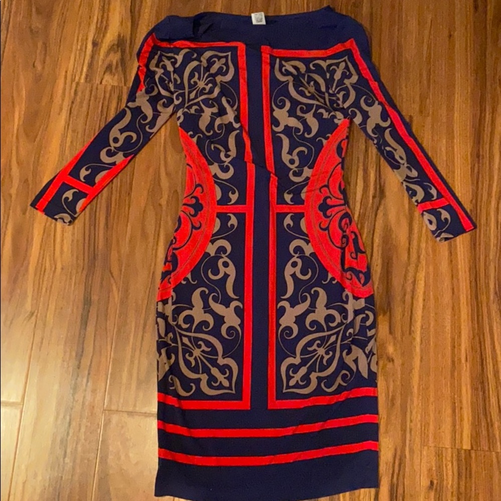 Baroque midi dress
